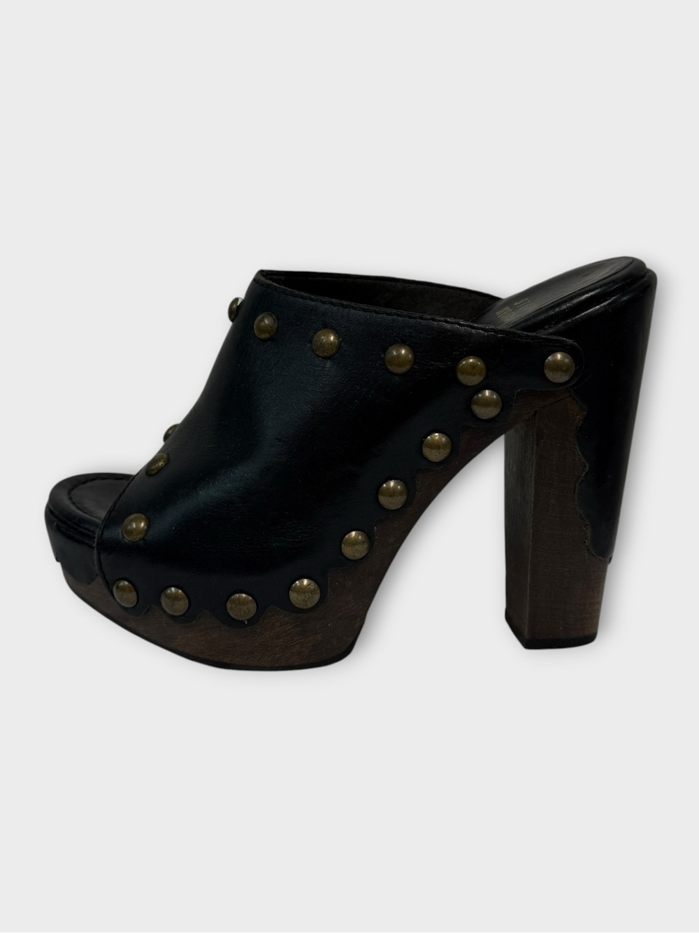 Stuart Weitzman Studded Platform Mules